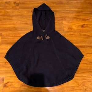 Banana Republic Poncho Navy Cable Knit Small
